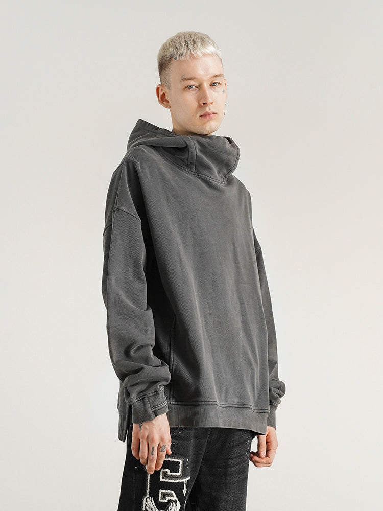 High Neck Hooded Sweater