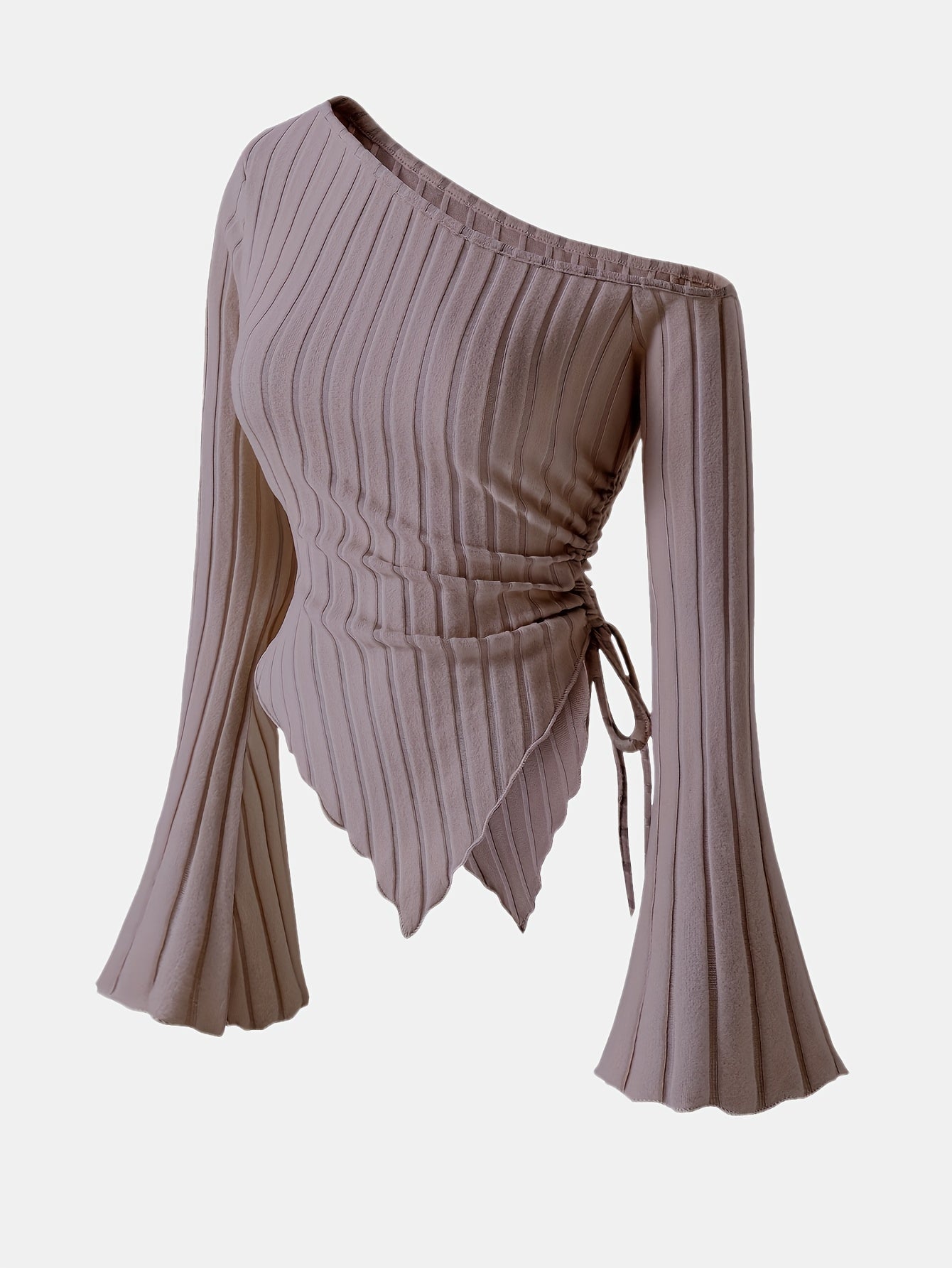 Women's Elegant Off-Shoulder Bell Sleeve T-Shirt