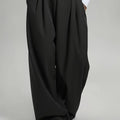 Elegant High-Waist Wide-Leg Pants | Solid Color, Long Length, Elastic Waist, Pocket Details, Suitable for All Seasons and Weekend Casual