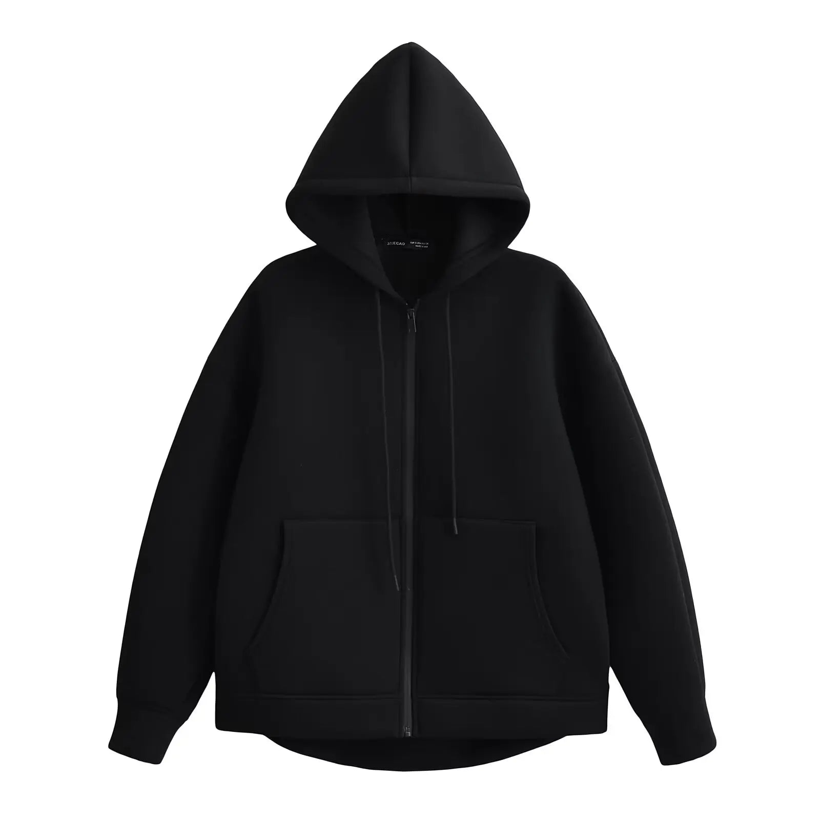 HH 2025 Casual Women's Soild Zipper Hoodie Long Sleeve Big Pocket Zipper Jacket With Hood Female Loose Outerwear Coat Tops