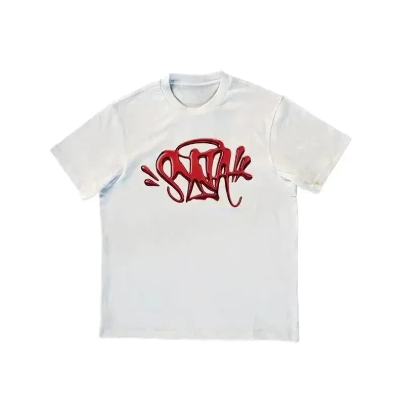 2025 Streetwear Y2K SYNA Fun Halloween World Scream T Shirts Men Women Hip Hop Printed Tees Gothic Short Sleeves O Neck Top