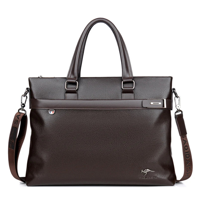 Men's Bag Genuine Leather Men Briefcase for Laptop 14 Messenger Men's Leather Bag Business Portfolio for Document A4