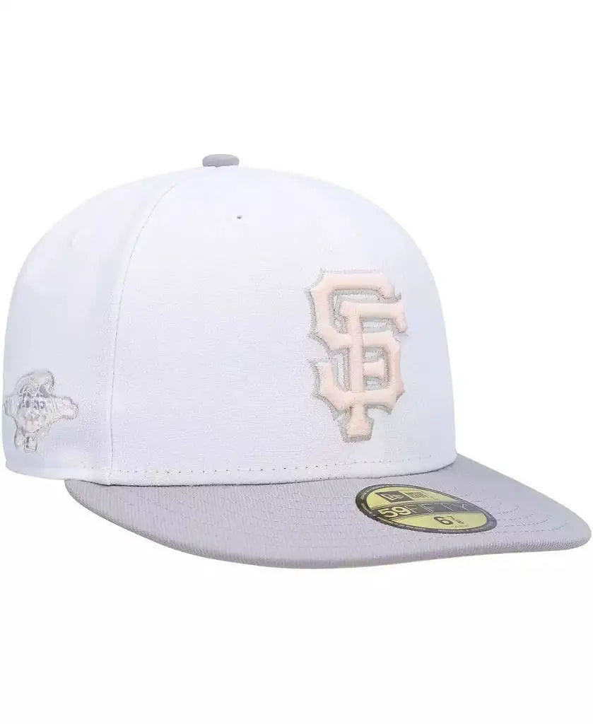New Era | Men's White, Gray San Francisco Giants 2002 World Series Side Patch Undervisor 59FIFTY Fitted Hat