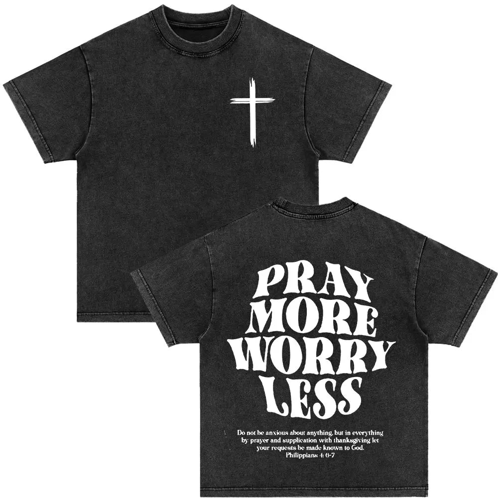 Christian Jesus Died for Me Now I Live for Him Bible Verse Vintage Washed T-shirts Men Women Fashion Harajuku Oversized T Shirts
