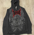 Pure Black Letter Print Hoodie Men Autumn and Winter Long-sleeved Harajuku Style Casual Hip-hop Element Hooded Sweatshirt