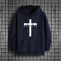 Jesus Cross Printed Men Hoodies Urban Casual Streetwear Fashion Hooded Sweatshirt Male Trendy 2025 Autumn Winter Hoody Outerwear