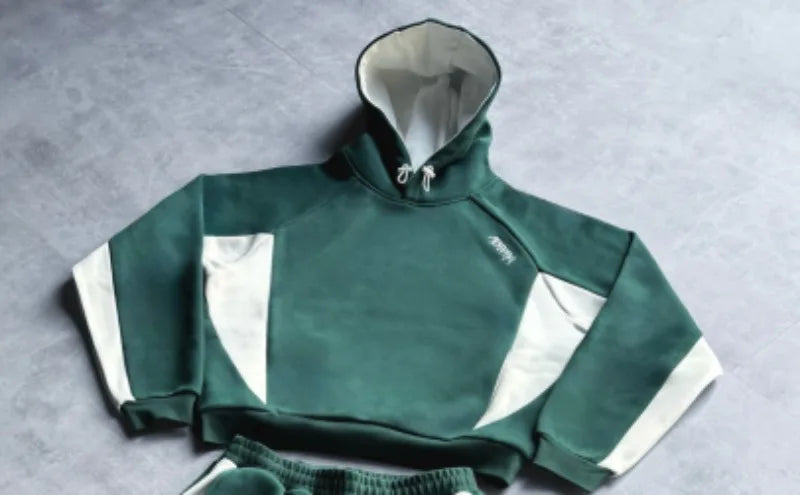 Striped Splicing Colorful Sports Suits Couples Retro Casual Loose Hoodies European and American Hip-hop Trendy Sweatpants Men