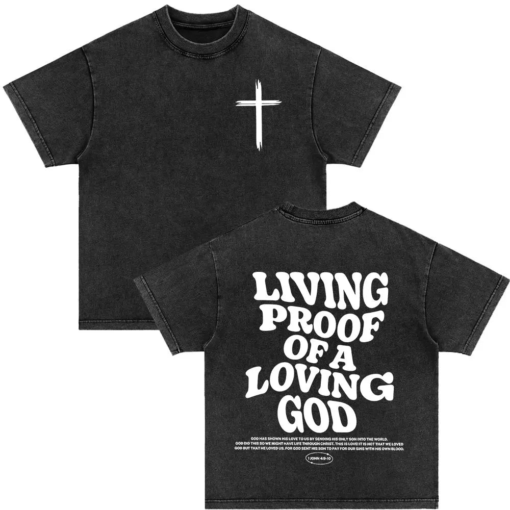 Christian Jesus Died for Me Now I Live for Him Bible Verse Vintage Washed T-shirts Men Women Fashion Harajuku Oversized T Shirts
