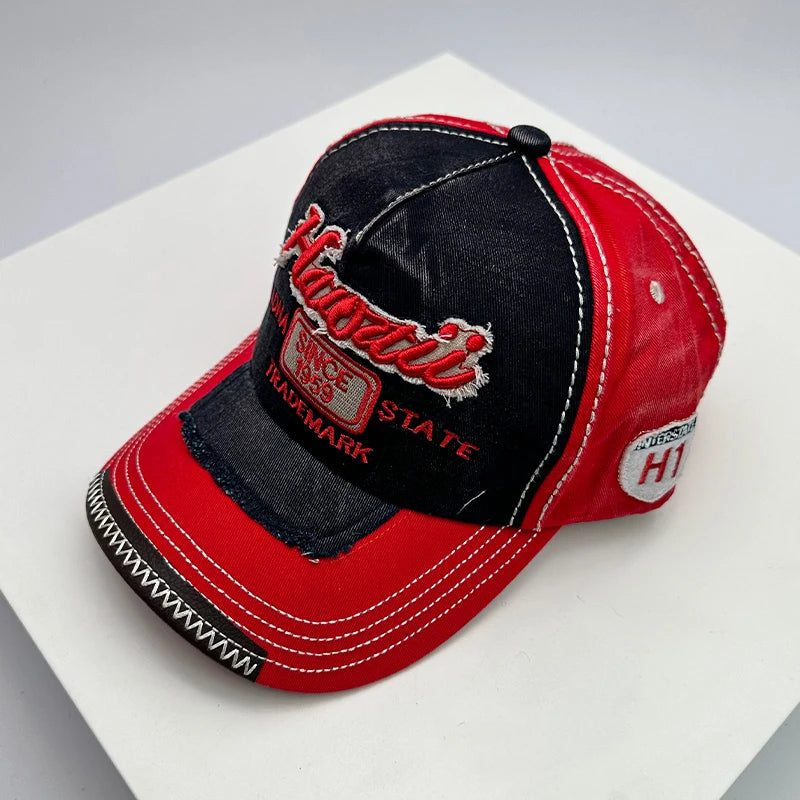 Vintage Washing Men & Women Baseball Hats Cotton Snapback Caps Embroidery New Versatile Fashion Letter Leisure Distress