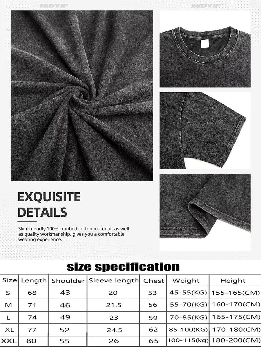 100% Cotton Oversized T Shirt For Men Women HipHop Washed T Shirts cactus jack Short Sleeve Gift Tops look mom i can fly K39