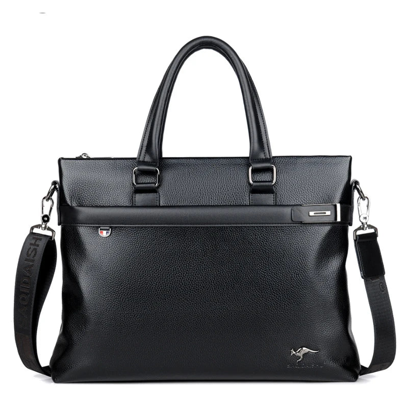 Men's Bag Genuine Leather Men Briefcase for Laptop 14 Messenger Men's Leather Bag Business Portfolio for Document A4