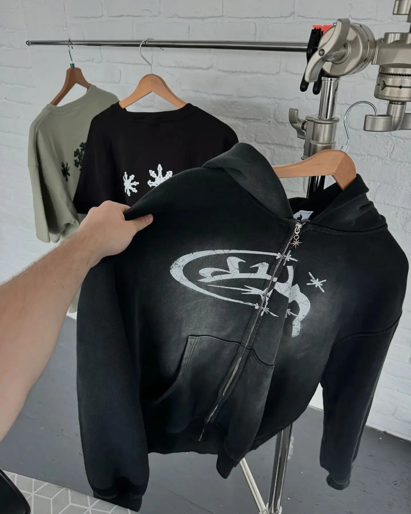 Y2K Unisex Zip Up Vintage Fashion Print Hoodies New Harajuku Hip Hop Long Sleeve Coats Loose Hooded Sweatshirt Men Streetwear