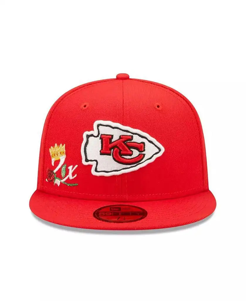 New Era | Men's Red Kansas City Chiefs Crown 2x Super Bowl Champions 59FIFTY Fitted Hat
