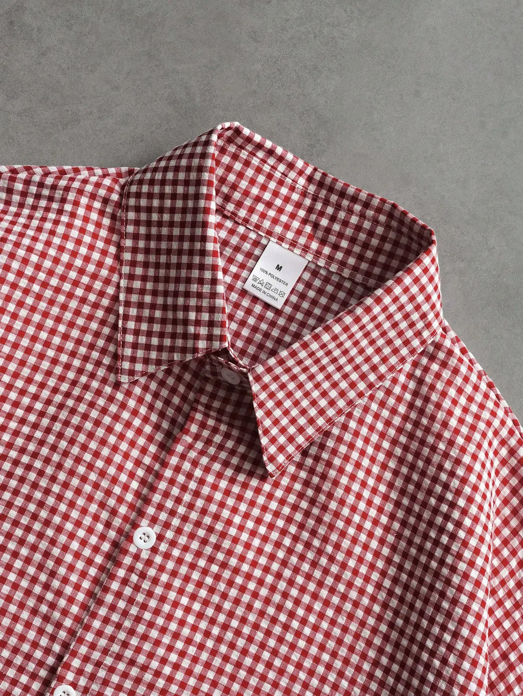 Men's Y2K-style Fun, Casual, Slim-Fit, Retro Plaid Cropped Shirt—Perfect for Back-to-School or Matching Couple Outfits.