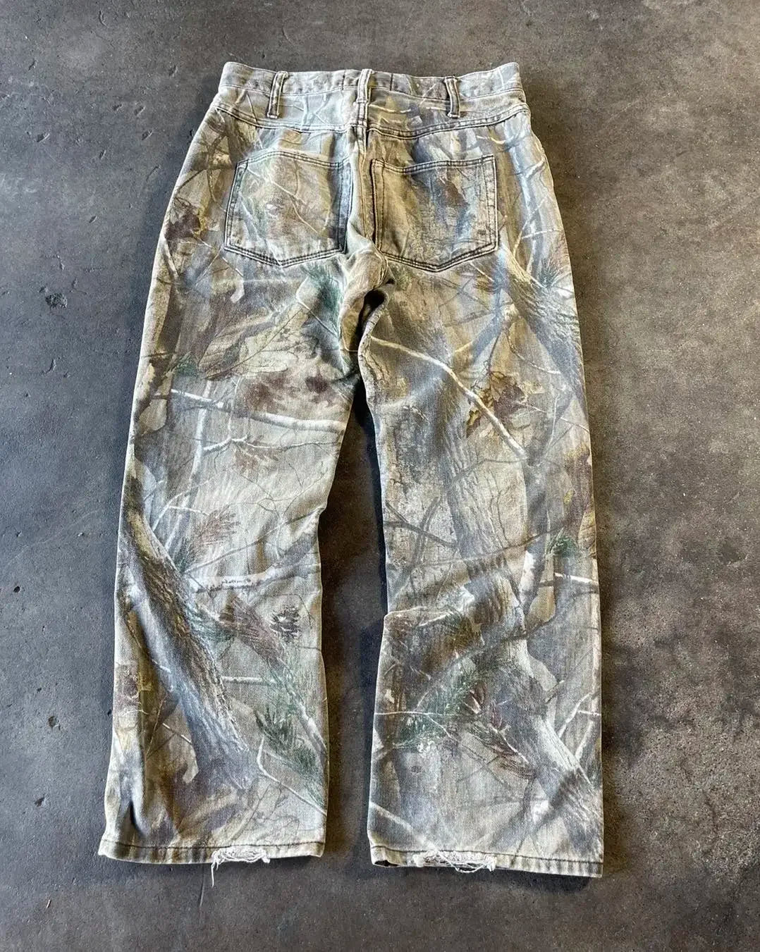 90s Jeans New Harajuku Hip Hop Camouflage Retro Oversize Denim Pants Fashion Men Clothing Straight Leg Wide Leg Jeans Streetwear