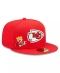 New Era | Men's Red Kansas City Chiefs Crown 2x Super Bowl Champions 59FIFTY Fitted Hat