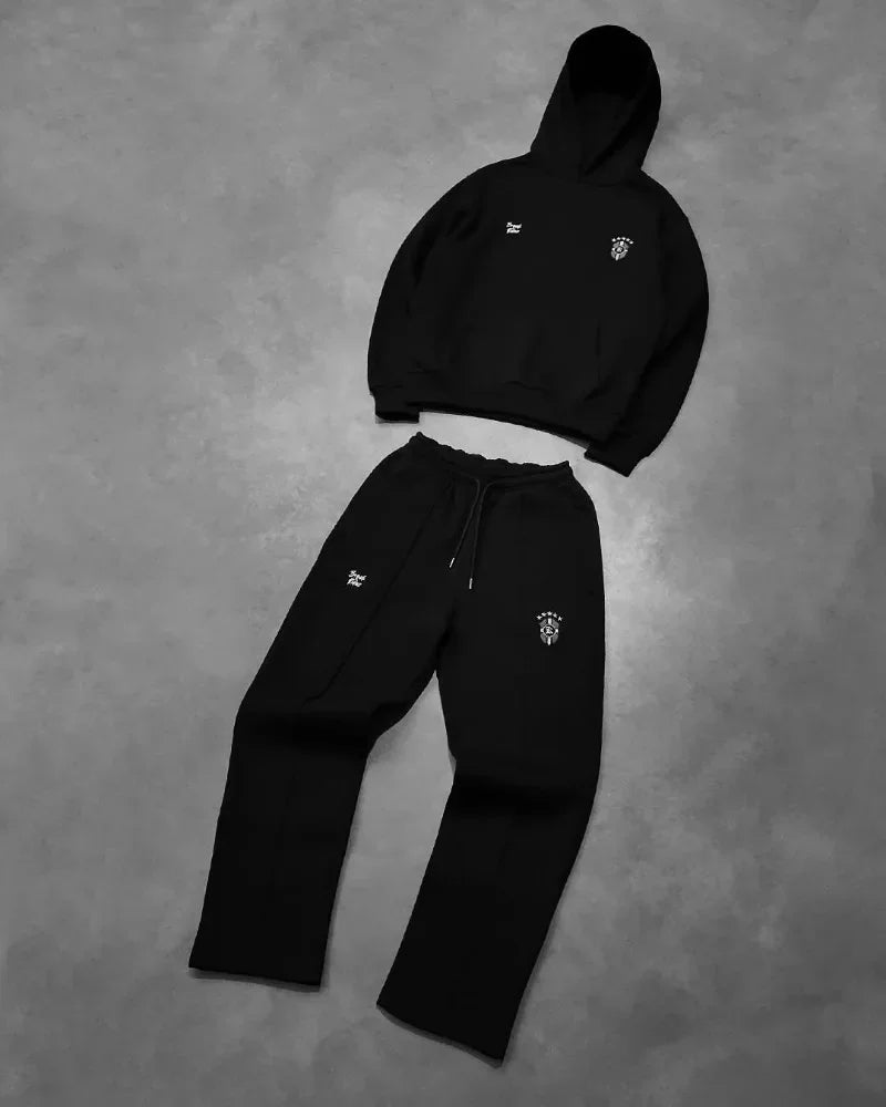 Y2k Men Clothing set Street retro Gothic tracksuit Harajuku Trend Hip Hop personality pattern embroidery oversized tracksuit