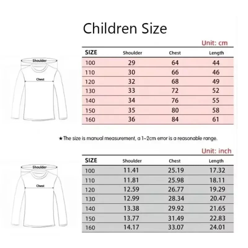 Spring American Retro Y2K Long Sleeve Adults/Kids T-Shirt Casual Round Neck Lightweight Breathable Top Letter Print Streetwear