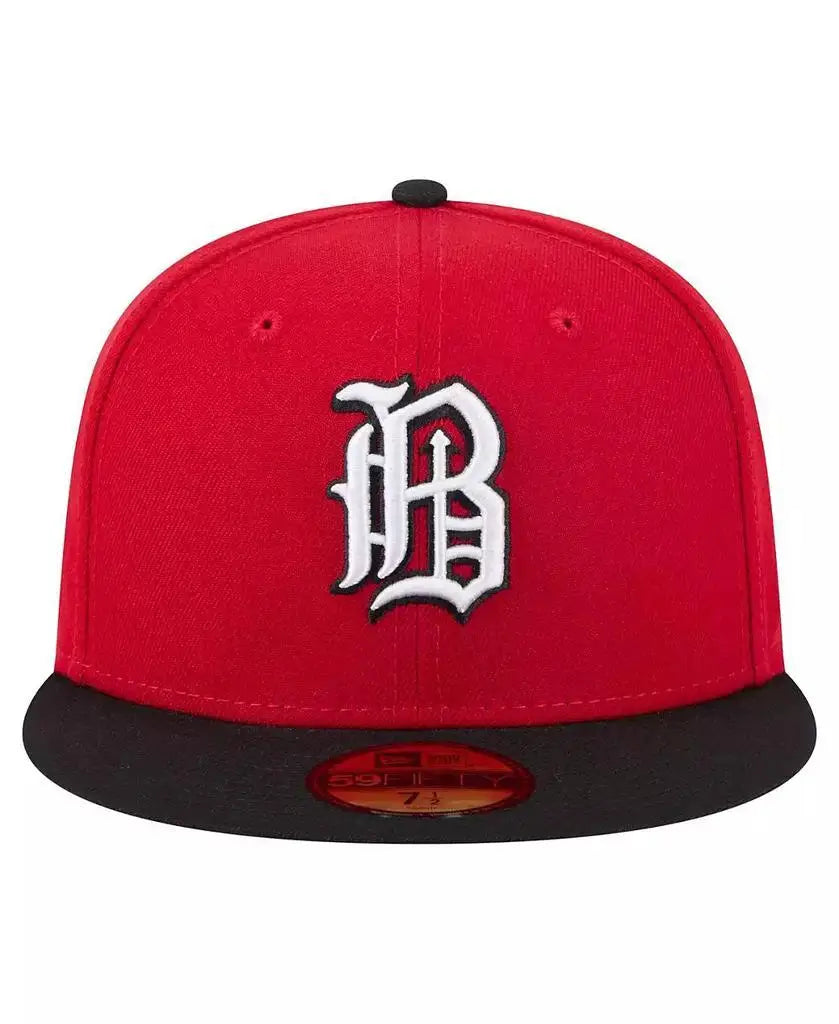 New Era | Men's Red/Black Birmingham Barons Authentic Collection 59FIFTY Fitted Hat