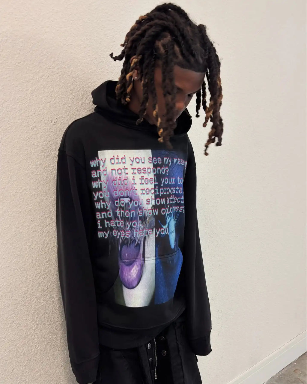 Harajuku Casual Letter Zip Oversized Hoodie Grunge Streetwear Gothic Sweatshirt Hoodies Women Tops Men Clothing Goth Y2k Clothes