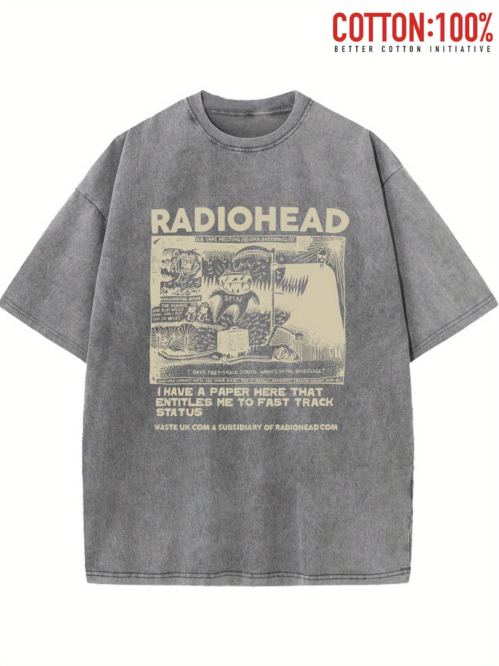 Men's casual retro washed