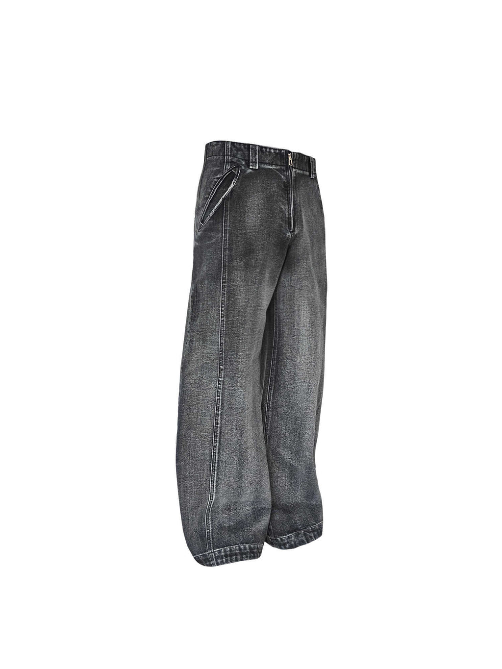 Black Baggy Rigid Jeans