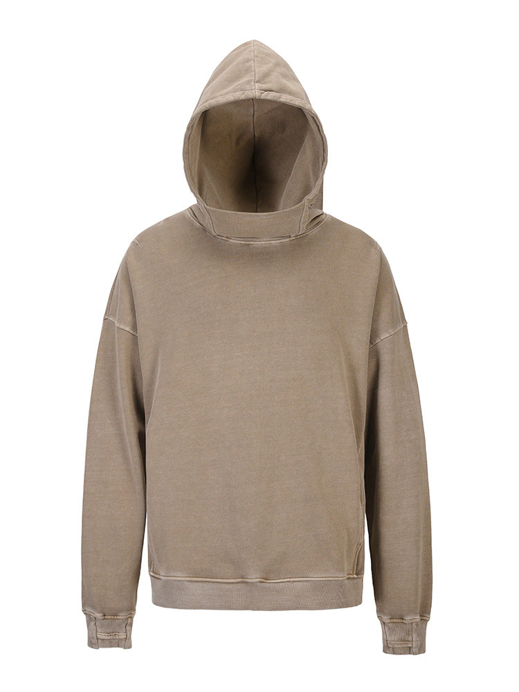 High Neck Hooded Sweater