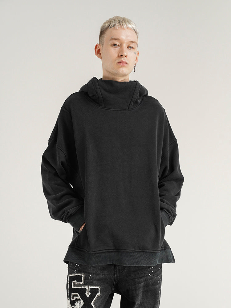 High Neck Hooded Sweater