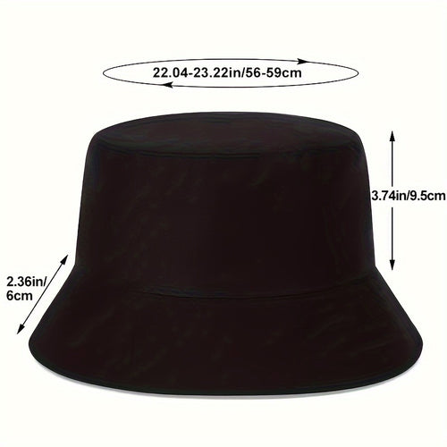 1pc Women's Embroidered Bucket Hat Unisex Warm Plush Sun Hat Men's Outdoor Fashion Trends Vacation Travel Foldable Fisherman Cap for Autumn Winter